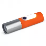 pomarańczowy - Akumulatorowa latarka LED 10W z funkcją zoom 300lm