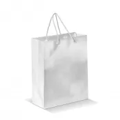 biały - Papierowa torba średnia 24x30x10 cm