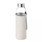 Butelka szklana 500 ml w neoprenowym etui UTAH GLASS Bezowy