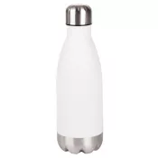 biały - Butelka stalowa PARKY 600 ml