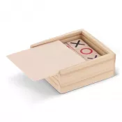 drewniany - Zestaw Tic Tac Toe w drewnianym pudełku