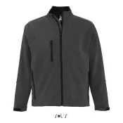 Softshell męski 3-warstwowy 340 g/m² Sol's RELAX Szarość Węgla Drzewnego