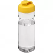 Przezroczysty-Żółty - Bidon H2O Base® o pojemności 650 ml z wieczkiem zaciskowym