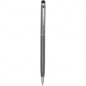 Tytanowy - Ore aluminium ballpoint pen with stylus