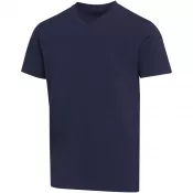 Granatowy - Balfour organiczna koszulka unisex z krótkim rękawem i dekoltem w serek, wykonana z materiału o gramaturze 200 g/m², z certyf