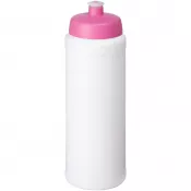 Biały-Różowy - Bidon Baseline® Plus o pojemności 750 ml ze sportowym wieczkiem i uchwytem