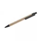 czarny - Długopis papierowy TIKO