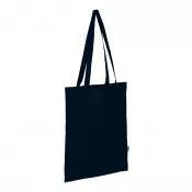 ciemnoniebieski - R-PET Torba transportowa z długimi uchwytami z włókniny 38 x 42 cm 75 g/m²