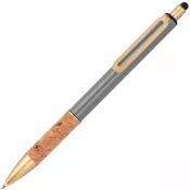 szary - Długopis metalowy touch pen CAPRI