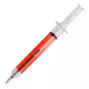 czerwony - Długopis strzykawka CURE