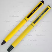 żółty - Zestaw piśmienny touch pen, soft touch CELEBRATION Pierre Cardin