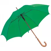 zielony - Parasol automatyczny z drewnianą rączką, śr. 105 cm