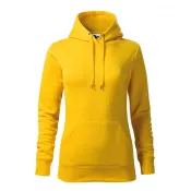 Żółty - Damska bluza z kapturem typu kangurek  320 g/m² CAPE 414