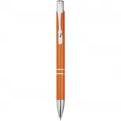 Pomarańczowy - Aluminiowy długopis automatyczny Moneta
