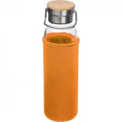 pomarańczowy - Butelka reklamowa szklana 600 ml