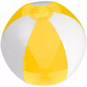 żółty - Dmuchana piłka plażowa transparentna średnica 26 cm