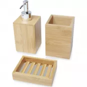 Natural - Hedon 3-częściowy bambusowy zestaw do łazienki
