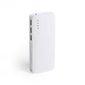 biały - Power bank 10000 mAh, lampka LED