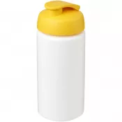 Biały-Żółty - Bidon Baseline® Plus o pojemności 500 ml z wieczkiem zaciskowym i uchwytem