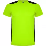 Czarny-Limonka - Detroit sportowa koszulka unisex z krótkim rękawem