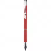 Czerwony - Aluminiowy długopis automatyczny Moneta