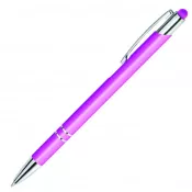 różowy - Metalowy długopis reklamowy BELLO Touch Pen