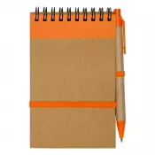 pomarańczowy - Notatnik ok. A6 z długopisem | Chapman