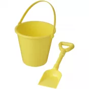 Żółty - Wiaderko z łopatką Tides z plastiku z recyklingu