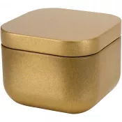 Złoty - Tindra kwadratowa świeca w puszce o zapachu wanilii