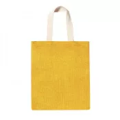 żółty - Torba z juty na zakupy
