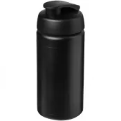 Czarny - Bidon Baseline® Plus o pojemności 500 ml z wieczkiem zaciskowym i uchwytem