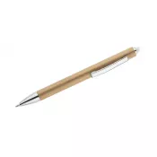 biały - Długopis bambusowy z touch pen-em TUSO