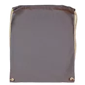 Dark Grey - Plecak bawełniany na sznurkach Jassz 140 g/m², 38 x 42 cm