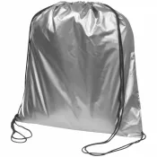 srebrny - Plecak worek, 35.5 x 39 cm