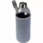 mid blue - Butelka szklana w neoprenowym etui 1 litr