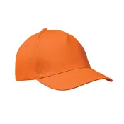 Czapka z daszkiem 5-panelowa z bawełny 160 g/m² BUZZ Pomaranczowy