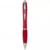 Czerwony - Nash długopis kulkowy z tworzyw sztucznych pochodzących z recyklingu z certyfikatem RCS, z kolorowym korpusem i uchwytem (nie