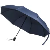 Granatowy - Składany parasol Agnes 21 cali z funkcją automatycznego otwierania, wykonany z tworzywa RPET