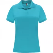 Turkusowy - Damska sportowa koszulka polo z poliestru 150 g/m² ROLY MONZHA WOMAN 0410