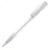 biały transparentny - Transparentny długopis Nash