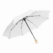 biały - Automatycznie otwierany i składany, wiatroodporny parasol kieszonkowy CALYPSO