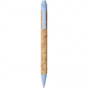 Jasnoniebieski-Piasek pustyni - Długopis Midar z korka i słomy pszennej