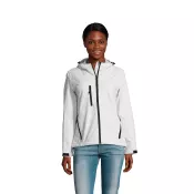 Softshell z kapturem 340 g/m² Sol's REPLAY WOMEN Bialy