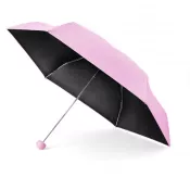 różowy - Manualny parasol kieszonkowy z powłoką UV ⌀86 cm