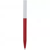 Czerwony - Unix długopis z tworzyw sztucznych pochodzących z recyklingu