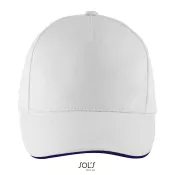 Czapka z daszkiem 5-panelowa 260 g/m² Sol's LONG BEACH White/French Navy