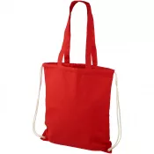 Czerwony - Plecak Eliza wykonany z bawełny o gramaturze 240 g/m² , 38 x 42 cm