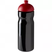 Czarny-Czerwony - Bidon H2O Base® o pojemności 650 ml z wypukłym wieczkiem
