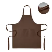 Fartuch z bawełny organicznej 240 g/m² GAMMA Czekolada