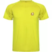Fluor Yellow - Montecarlo sportowa koszulka dziecięca z krótkim rękawem